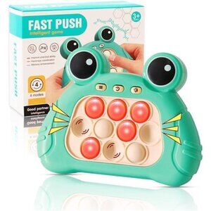 Bubble Game Console Handheld Fast Speed Pushing Educational Fidget Toy Kid GREEN